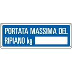 2316 - Cartello Portata massima per ripiano