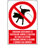 3329 - cartello "CHIEDIAMO GENTILMENTE DI RACCOGLIERE "