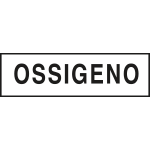 9736 - Etichetta adesiva fondo bianco OSSIGENO