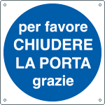 1368Y - Cartello obbligo chiudere la porta