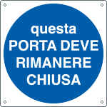 1369K - Cartello obbligo questa porta deve