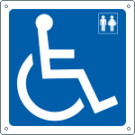 15202W - Cartello informazione toilette disabili