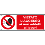 1814KS - Etichetta adesiva vietato accesso non addetti lavoro