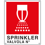 20151X - Cartello sprinkler valvola N.