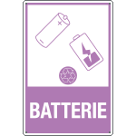 3505S - Etichetta rifiuti " BATTERIE"