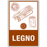 3508S - etichetta autoadesiva rifiuti"LEGNO"