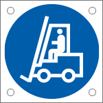 49884N - Cartello obbligo carrello elevatore