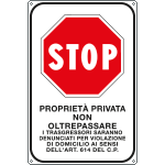 5623Y - Cartello STOP Proprieta' privata