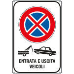 5639X - Cartello divieto entrata e uscita veicoli