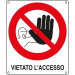 611203KS - Etichetta adesiva divieto vietato l'accesso