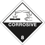 6458D - Cartello trasporto merci CORROSIVE (8)