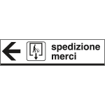 6802L - Cartello alluminio spedizione MERCI sinistra