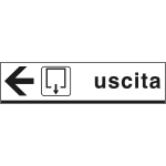 6805L - Cartello alluminio USCITA sinistra