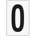 8650BN - Cartello numero 0 per contrassegnare