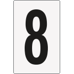 8658BN - Cartello numero 8 per contrassegnare