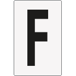 8916BN - Cartello lettera F per contrassegnare
