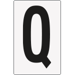 8924BN - Cartello lettera Q per contrassegnare