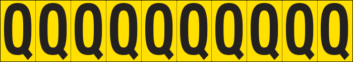 904Q - Foglio n.10 etichette adesive G/N lettera Q