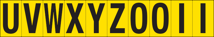 904UZ - Foglio n.10 etichette adesive G/N lett.da U a Z