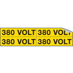 9109B - Foglio n. 4 etichette adesive 380 VOLT