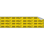 9109C - Foglio n.16 etichette adesive 380 VOLT