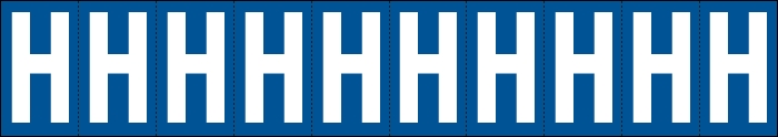 924H - Foglio n.10 etichette adesive B/B lettera H