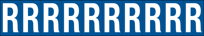924R - Foglio n.10 etichette adesive B/B lettera R