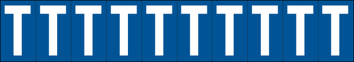 924T - Foglio n.10 etichette adesive B/B lettera T