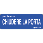 9605AB - Foglio n. 1 etichette adesive fondo blu CHIUDERE