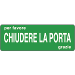 9605AG - Foglio n. 1 etichette adesive fondo verde CHIUDERE