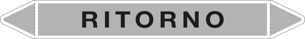 99401D - etichetta autoadesiva fondo argento "RITORNO"