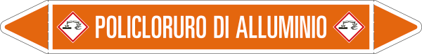 99C160B - foglio da 5 etichette autoadesive con frecce+simb POLICLORURO DI ALL.