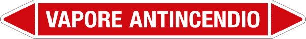 99C700A - foglio da 5 etichette autoadesive con frecce+simb VAPORE ANTINCENDIO