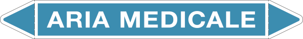 99C980B - foglio da 5 etichette autoadesive con frecce+simboli ARIA MEDICALE