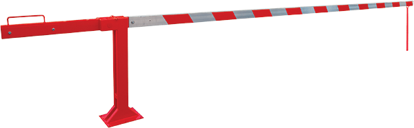 BARS41P5 - Barriera manuale piedino pensile con barra alluminio da mt. 5