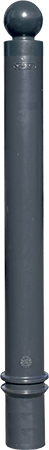 BARV810 - paletto in poliuretano assorbi urti estraibile col. NERO mm 100 h.