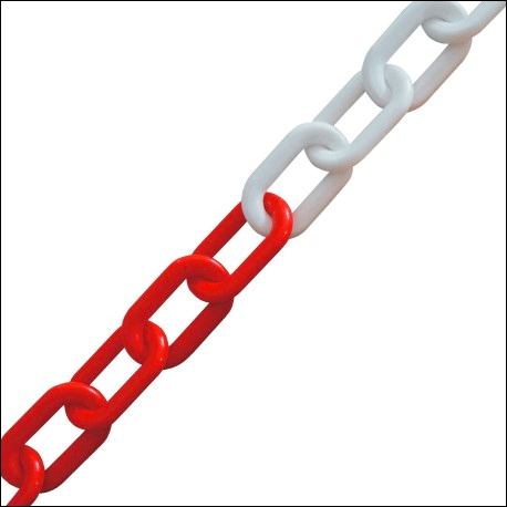 CP105 - Catena plastica colore bianco rosso