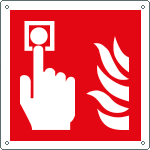 E15117Y - Cartello antincendio allarme antincendio solo simbolo EN ISO 7010