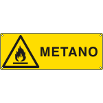 E17136K - Cartello pericolo metano EN ISO 7010