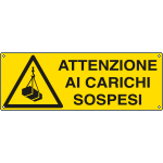 E1751K - Cartello pericolo attenzione carichi sospesi EN ISO 7010