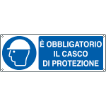 E1902KS - Etichetta adesiva obbligo casco di protezione EN ISO 7010