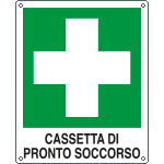 E20114K - Cartello emergenza cassetta pronto soccorso simbolo+testo EN ISO 7010