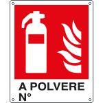 E20124X - Cartello estintore a polvere N. EN ISO 7010