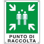 E20153Y - Cartello emergenza punto di raccolta  simbolo+testo EN ISO 7010
