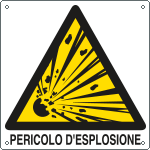 E400303K - Cartello pericolo pericolo d'esplosione EN ISO 7010