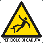 E401301X - Cartello pericolo pericolo di caduta EN ISO 7010