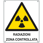 E410601W - Cartello pericolo radiazioni zona controllata EN ISO 7010