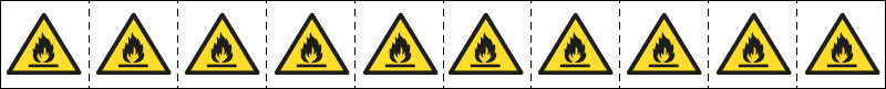 E49602NS - etichetta pericolo infiammabile EN ISO 7010