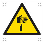 E49603N - Cartello alluminio pericolo oggetto affilato EN ISO 7010