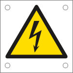 E49607J - Cartello alluminio pericolo elettricita' EN ISO 7010